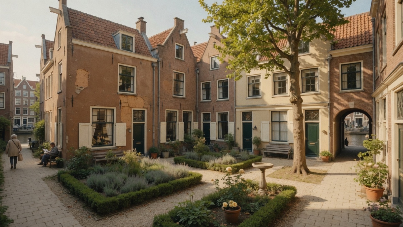 Begijnhof courtyard quiet Amsterdam