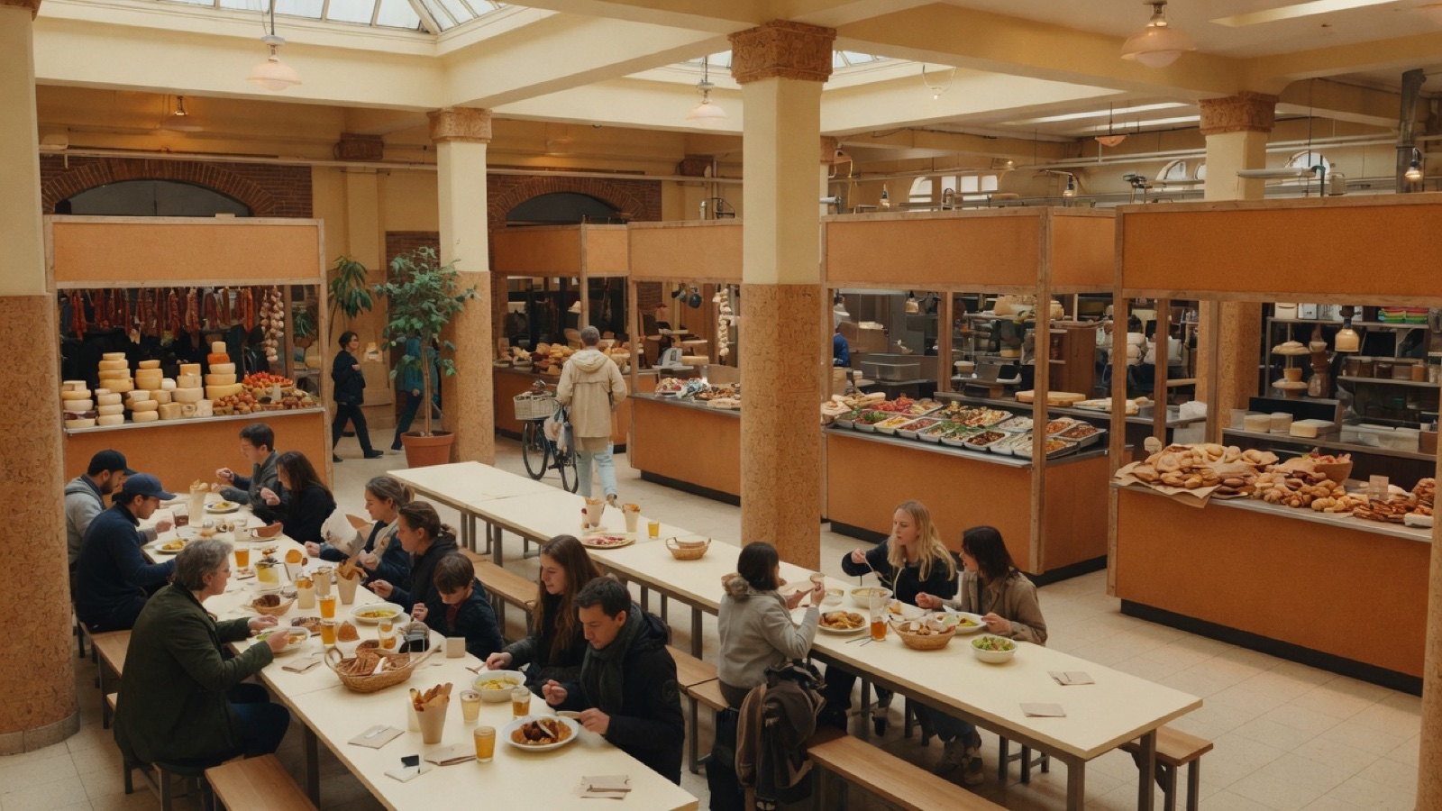 Foodhallen indoor market stalls Amsterdam