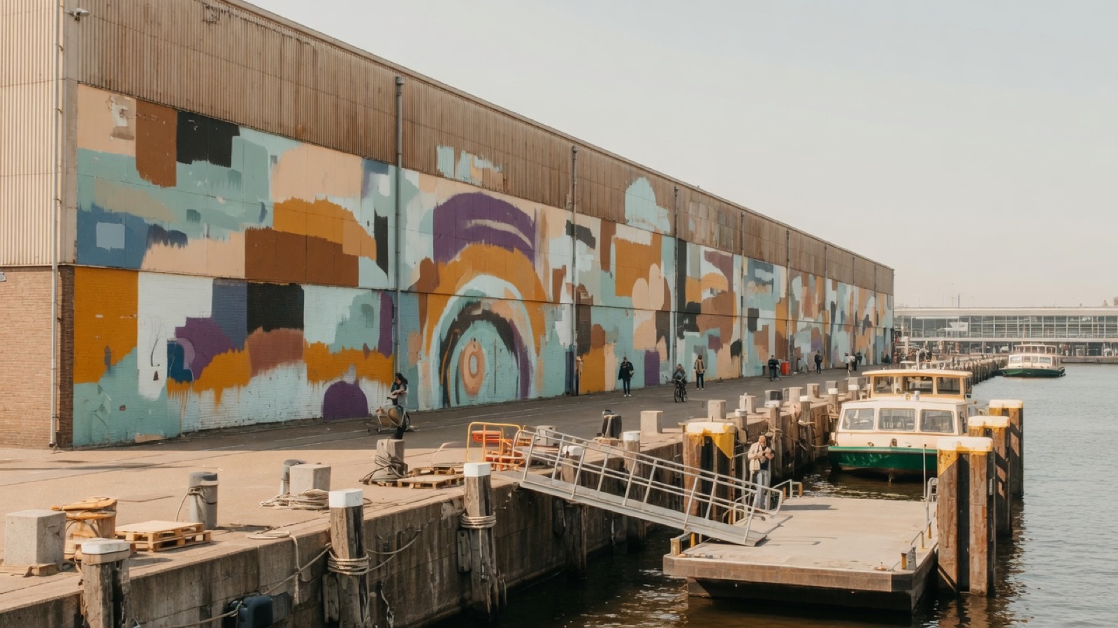 NDSM ferry wharf street art Amsterdam Noord