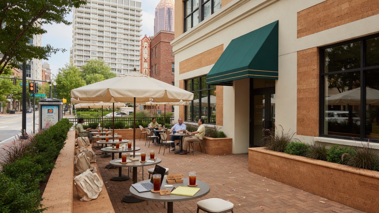 Ecco Midtown sleek interior with small plates and group tables