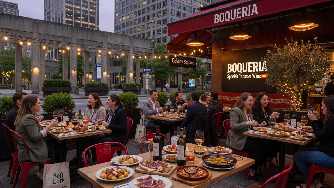 Boqueria at Colony Square stylish interior with tapas and sangria