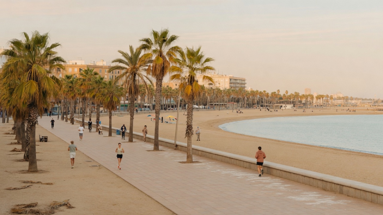 Barceloneta beach promenade Barcelona