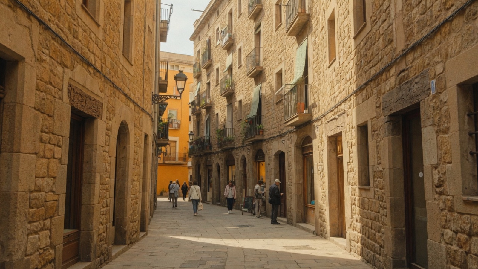 El Born narrow streets Barcelona