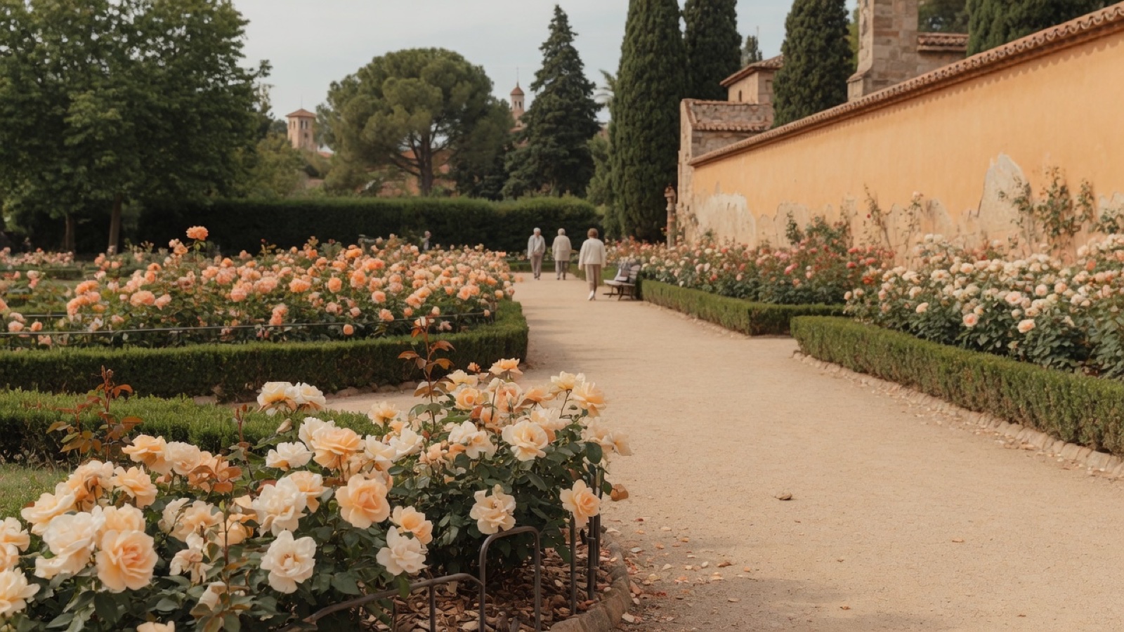 Cervantes park rose garden Barcelona