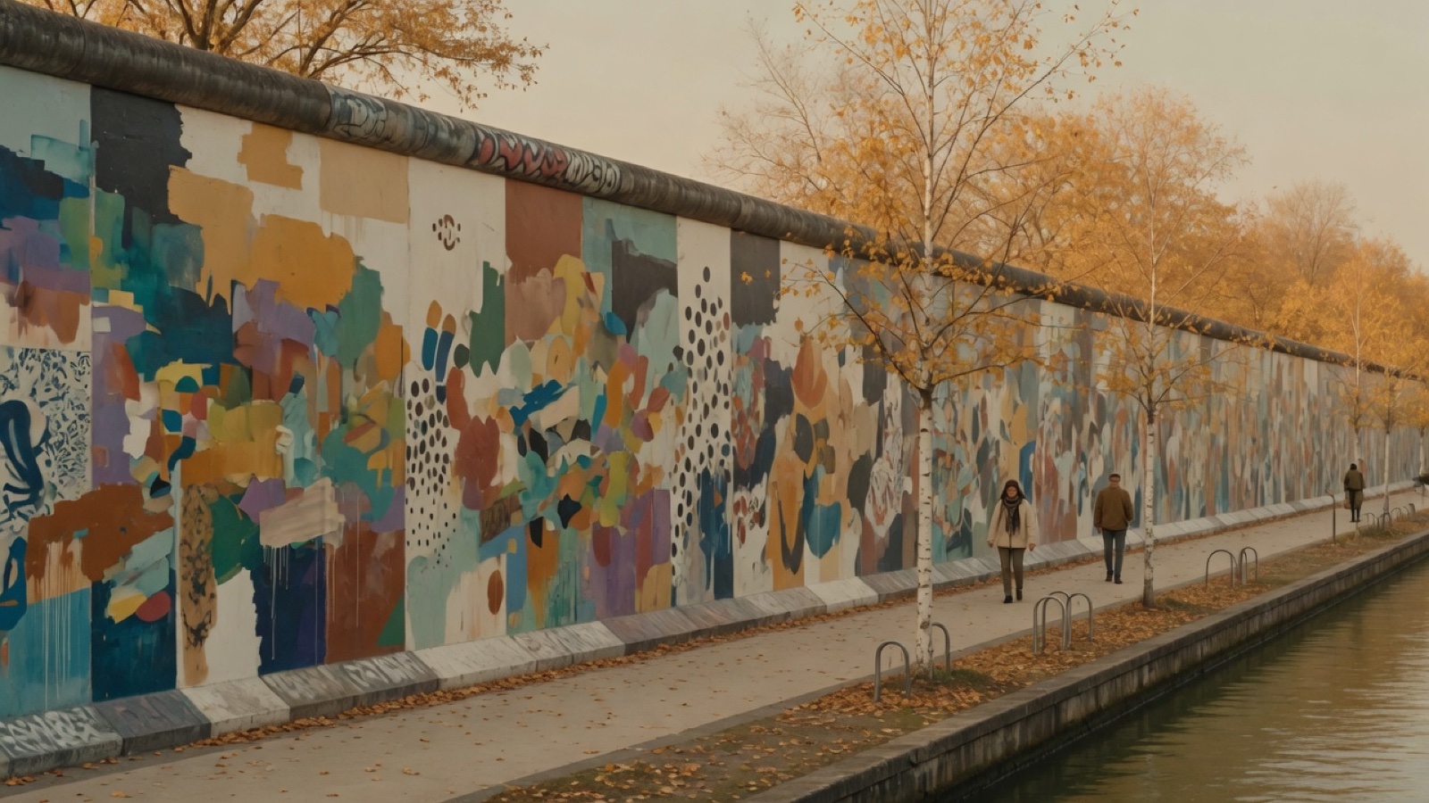 Painted wall stretch East Side Gallery Berlin
