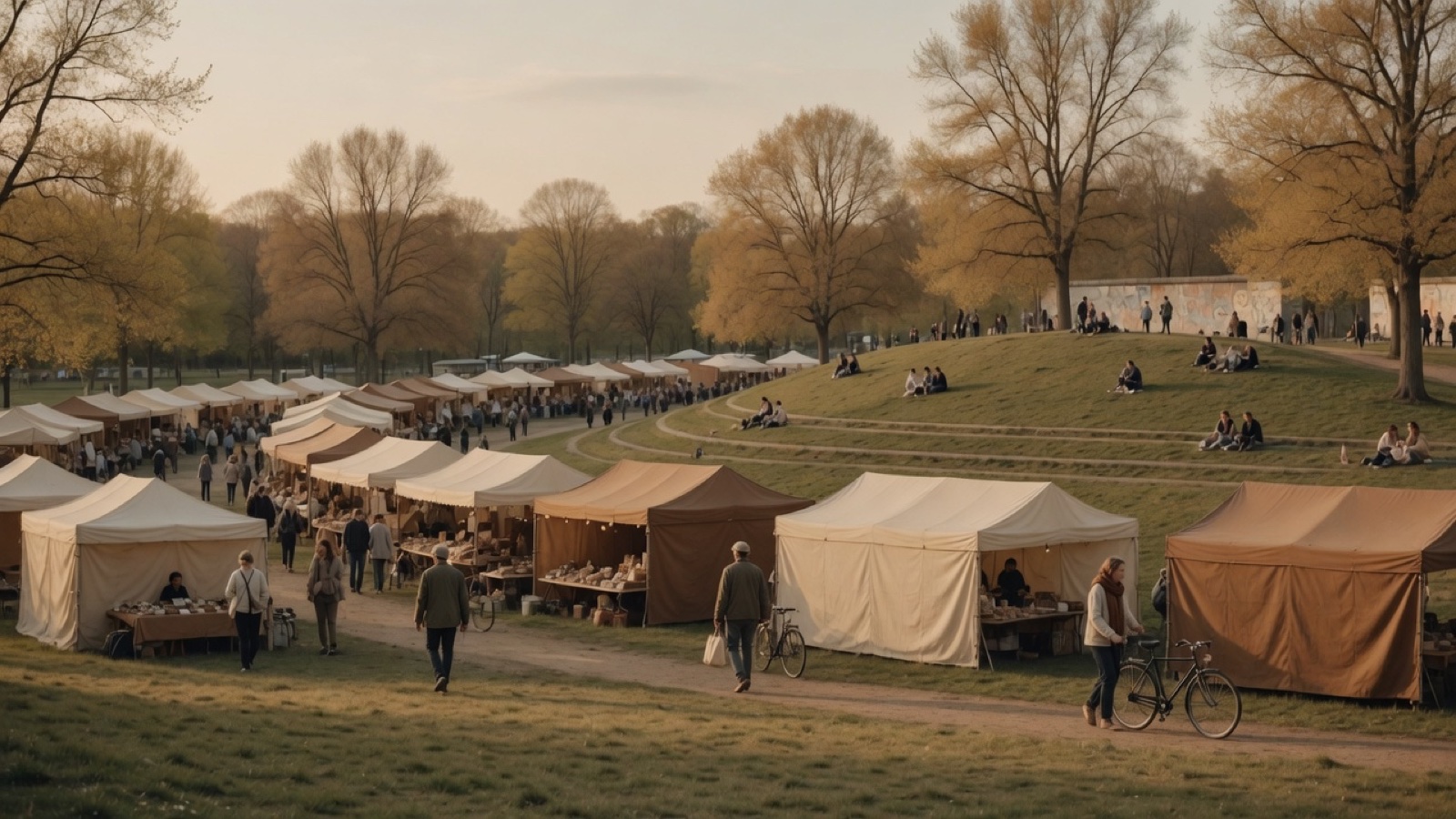 Mauerpark open space and flea market energy Berlin