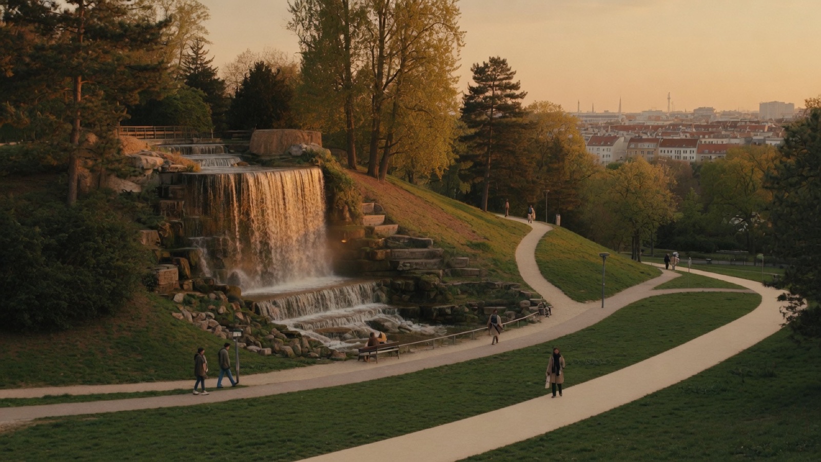 Viktoriapark waterfall steps Berlin