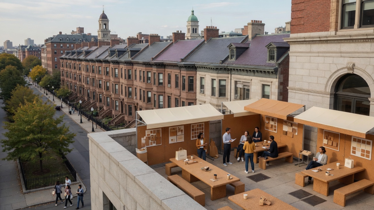 Soft Cork Back Bay green edges for company team meets