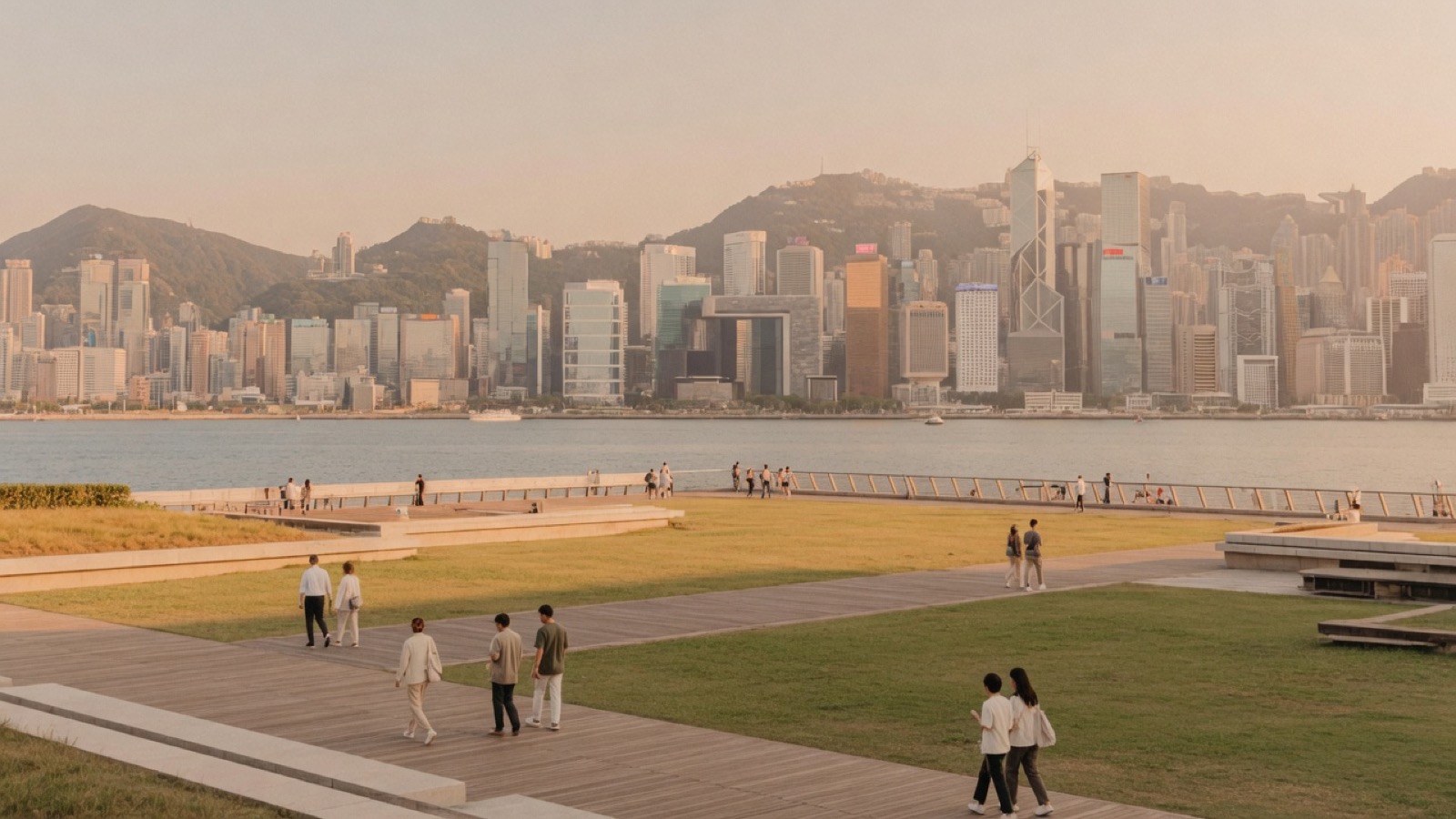 Soft Cork Central Harbourfront open lawn Hong Kong