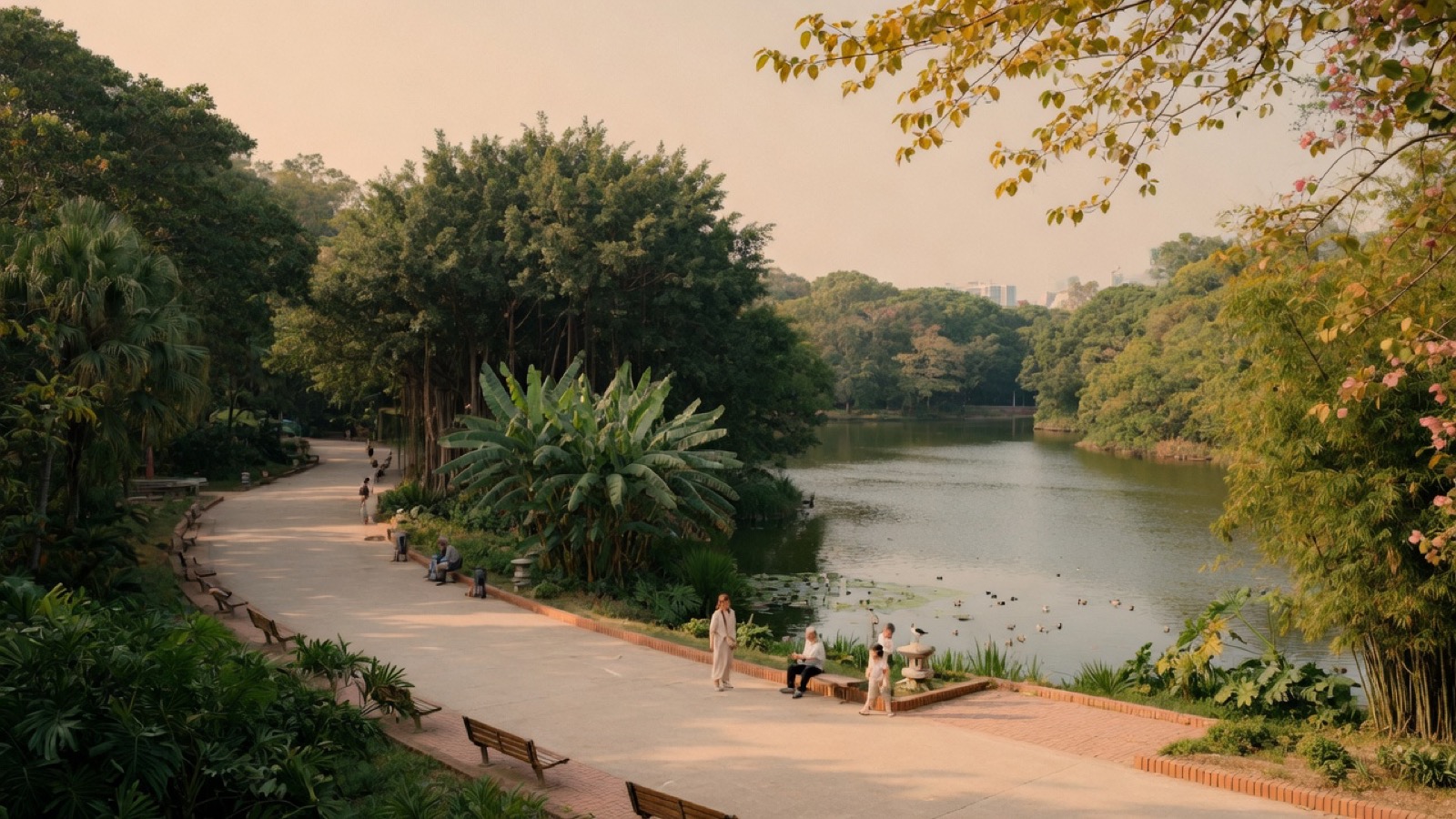 Soft Cork Kowloon Park paths greenery Hong Kong