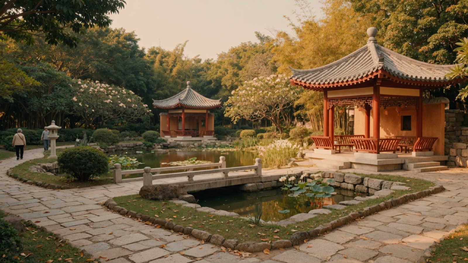 Soft Cork Kowloon Walled City Park garden paths