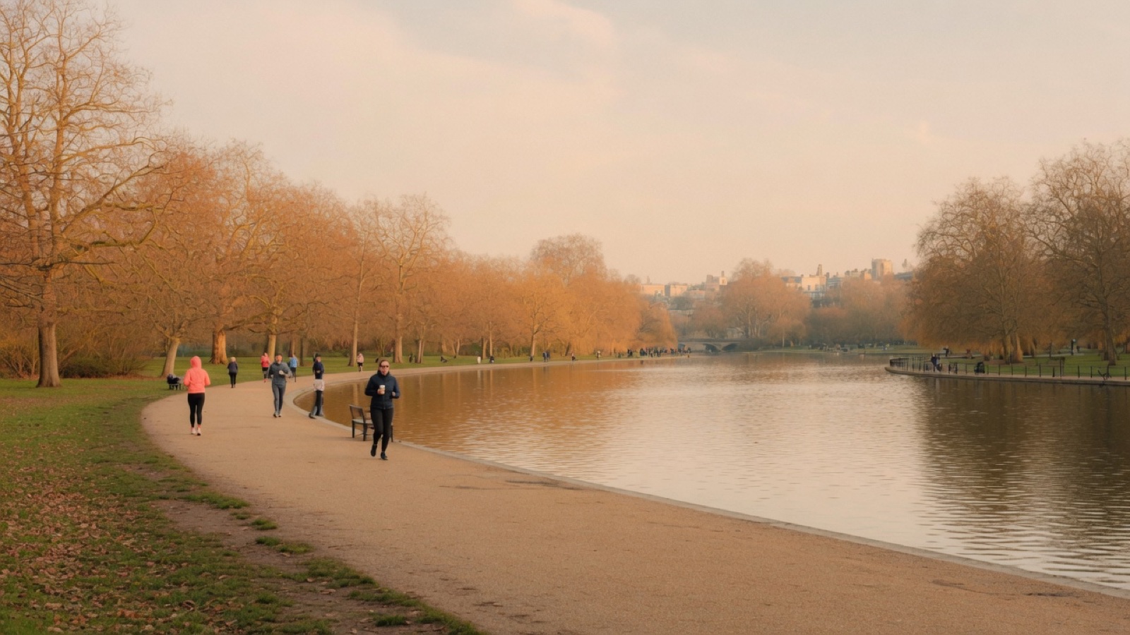 Path along the Serpentine in Hyde Park London