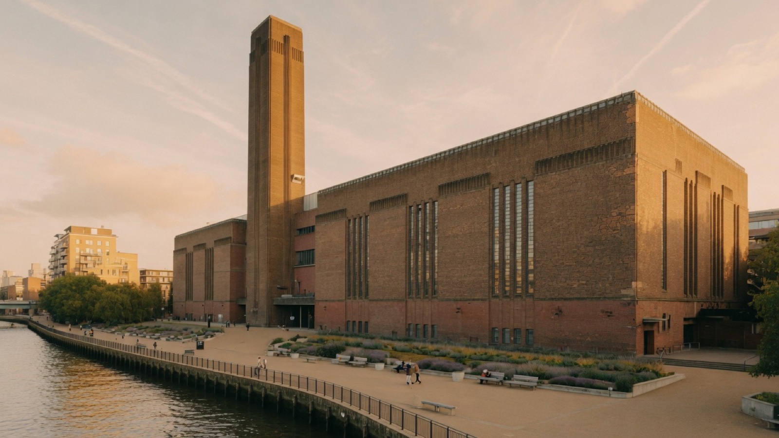 Tate Modern brick building on the Bankside riverfront London