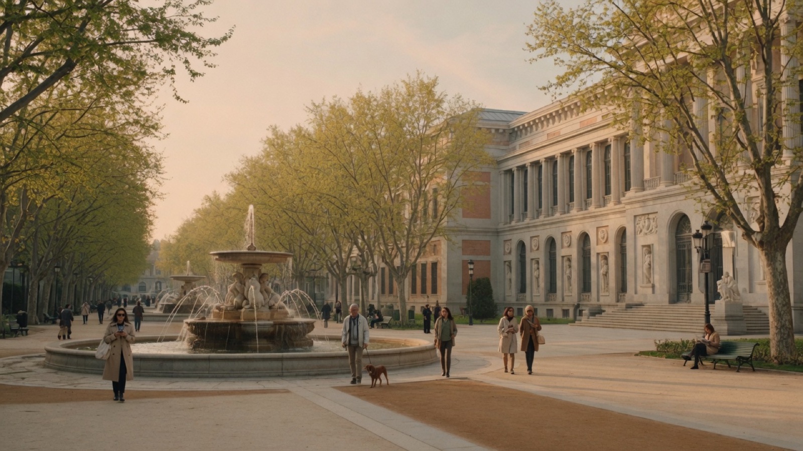 Paseo del Prado tree boulevard Madrid