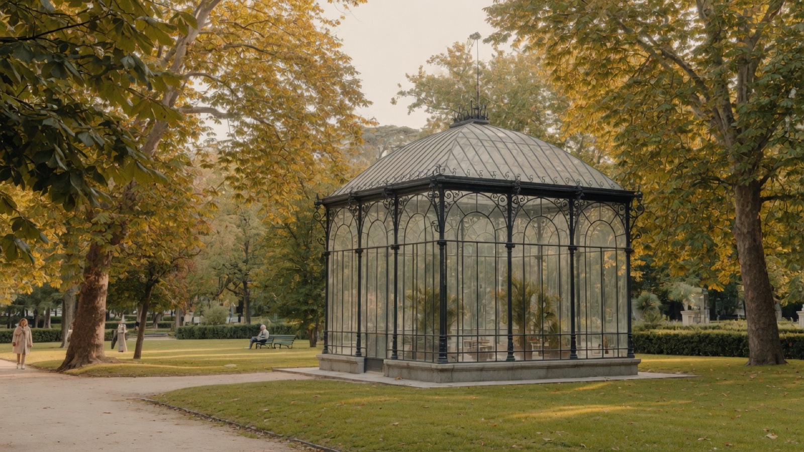 Palacio de Cristal glass pavilion Retiro Madrid