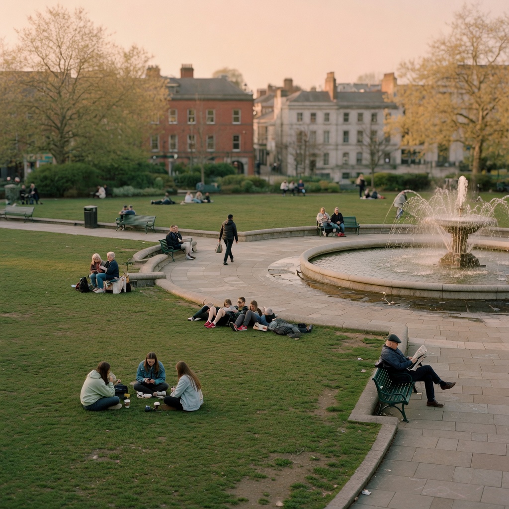 Piccadilly Gardens Soft Cork company hangout Manchester