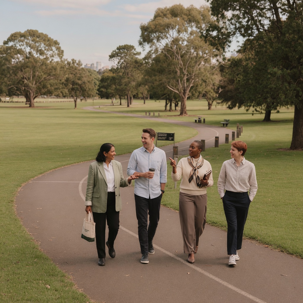 Soft Cork Princes Park loop path open space Melbourne