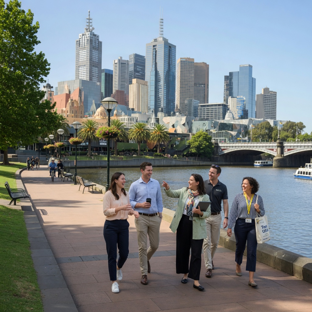 Soft Cork Southbank Promenade Yarra path Melbourne