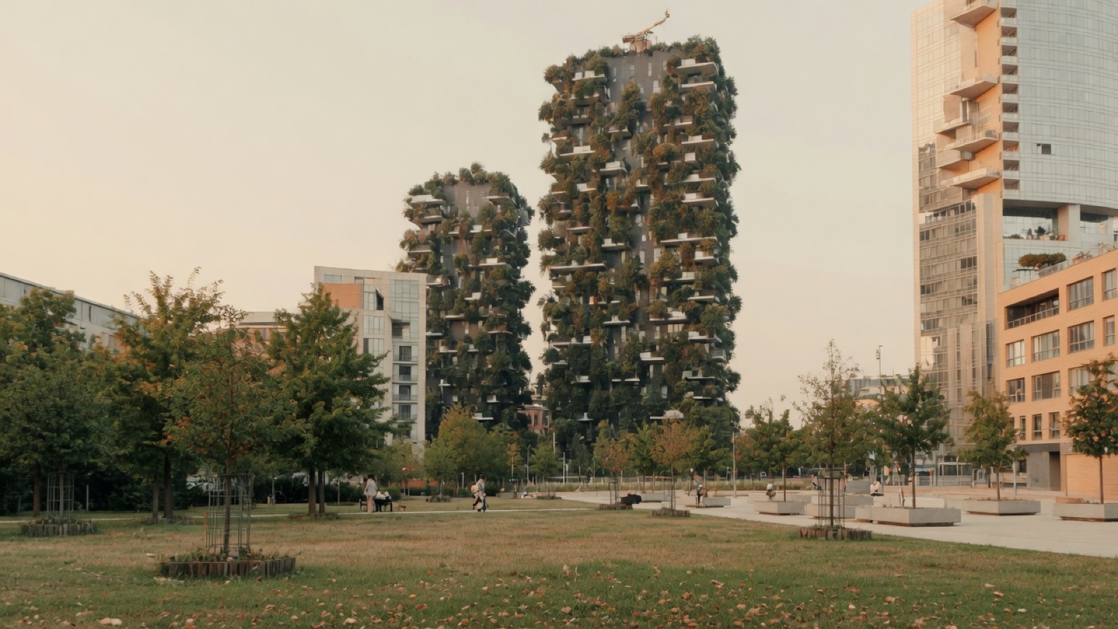 Soft Cork Porta Nuova towers and park lawns Milan