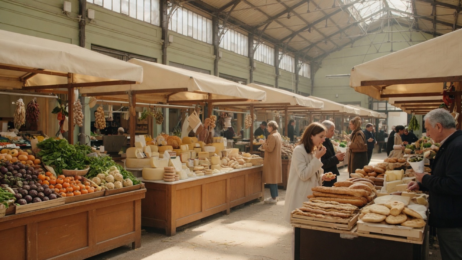 Soft Cork market stall mood Milan communal market