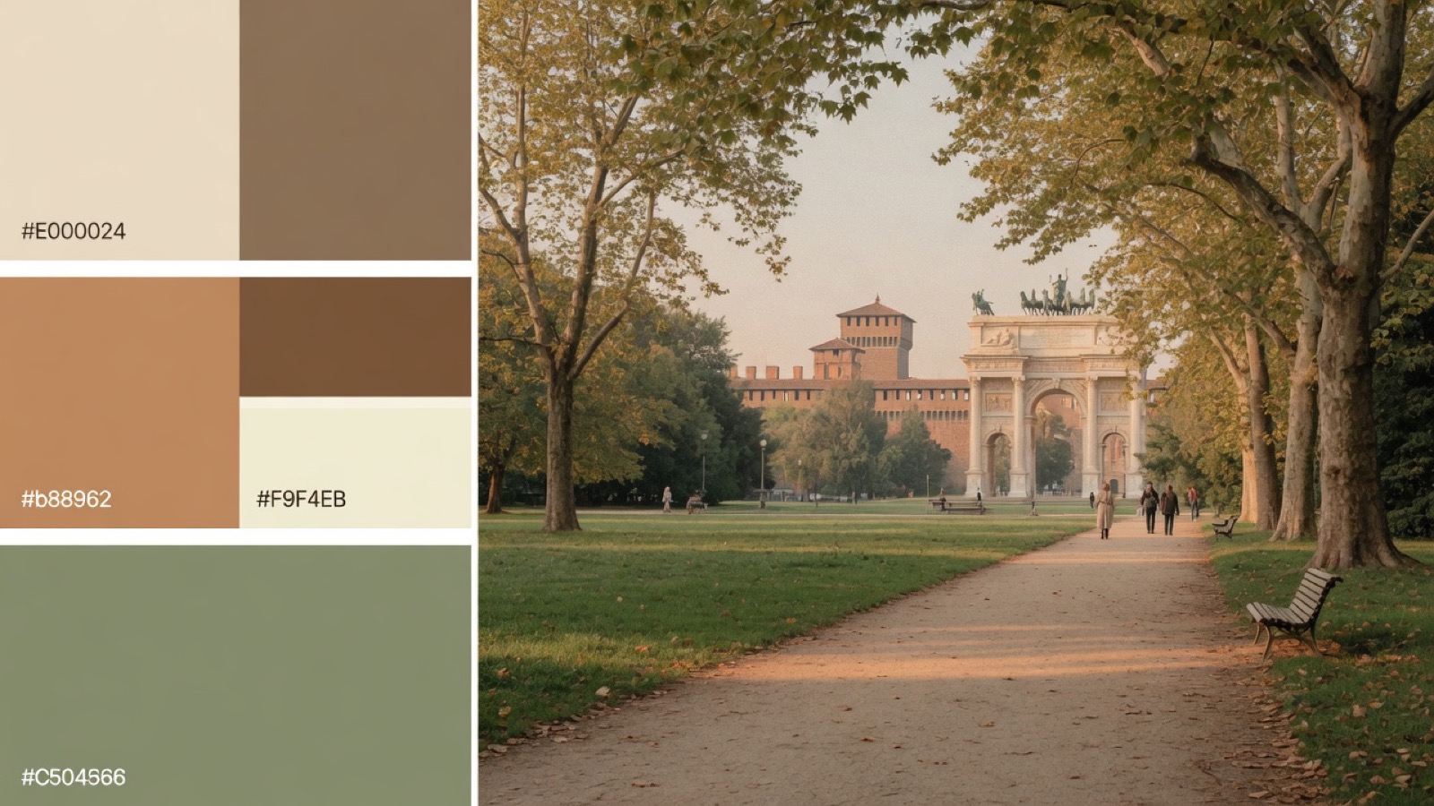 Soft Cork daylight Parco Sempione paths Milan