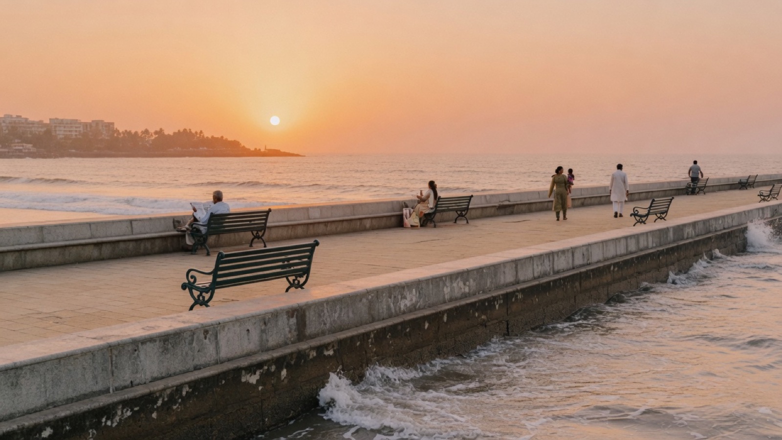 Bandra Bandstand sea promenade Mumbai