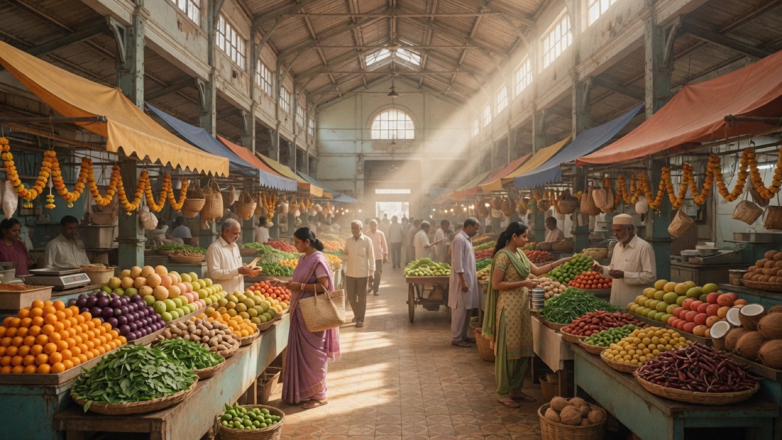 Crawford Market hall colour Mumbai