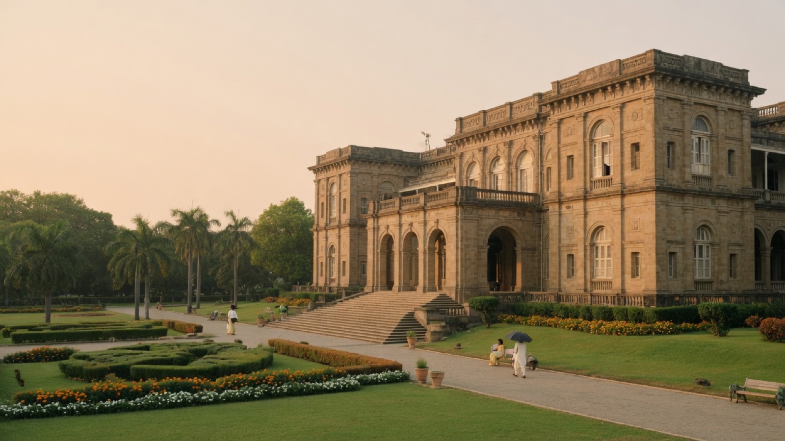 Museum building and gardens CSMVS Mumbai