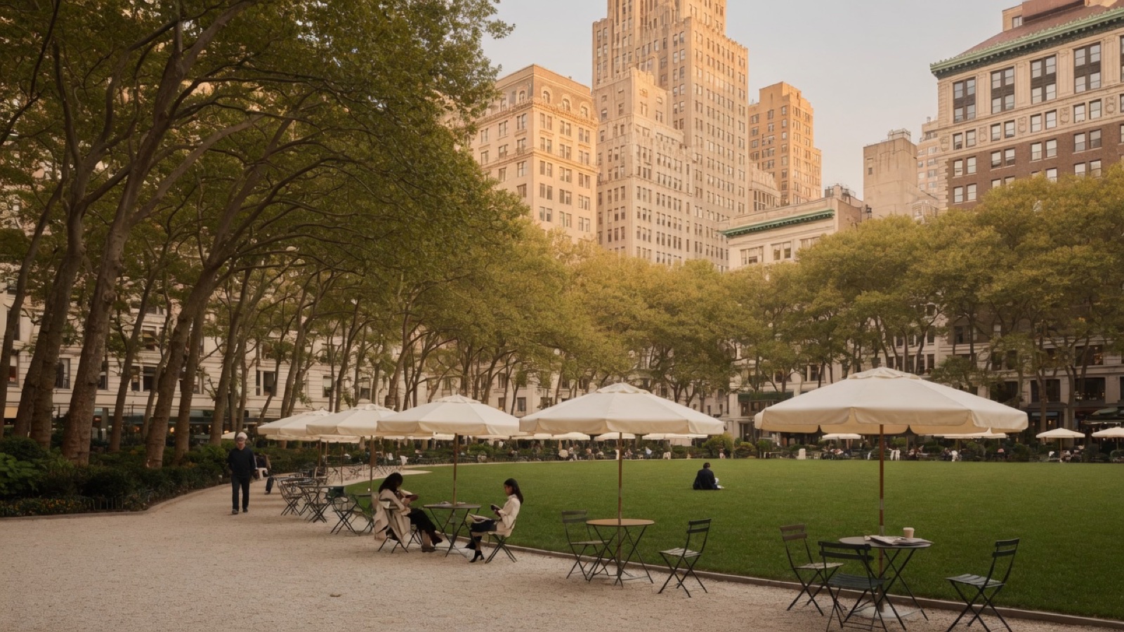 Bryant Park lawn and trees Midtown Manhattan