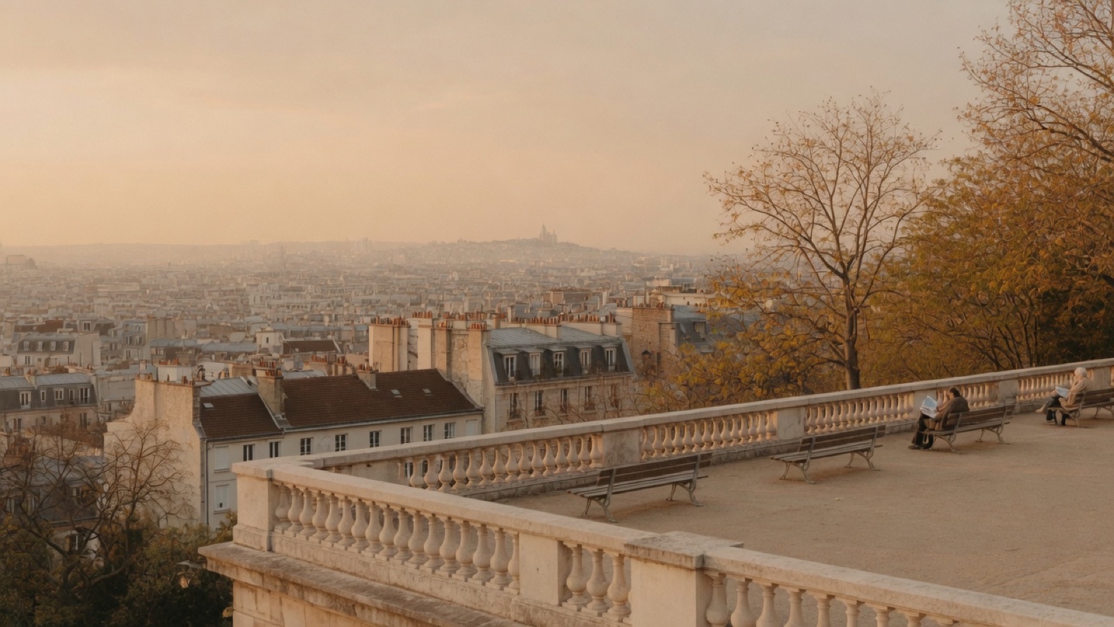 Paris rooftops from Parc de Belleville