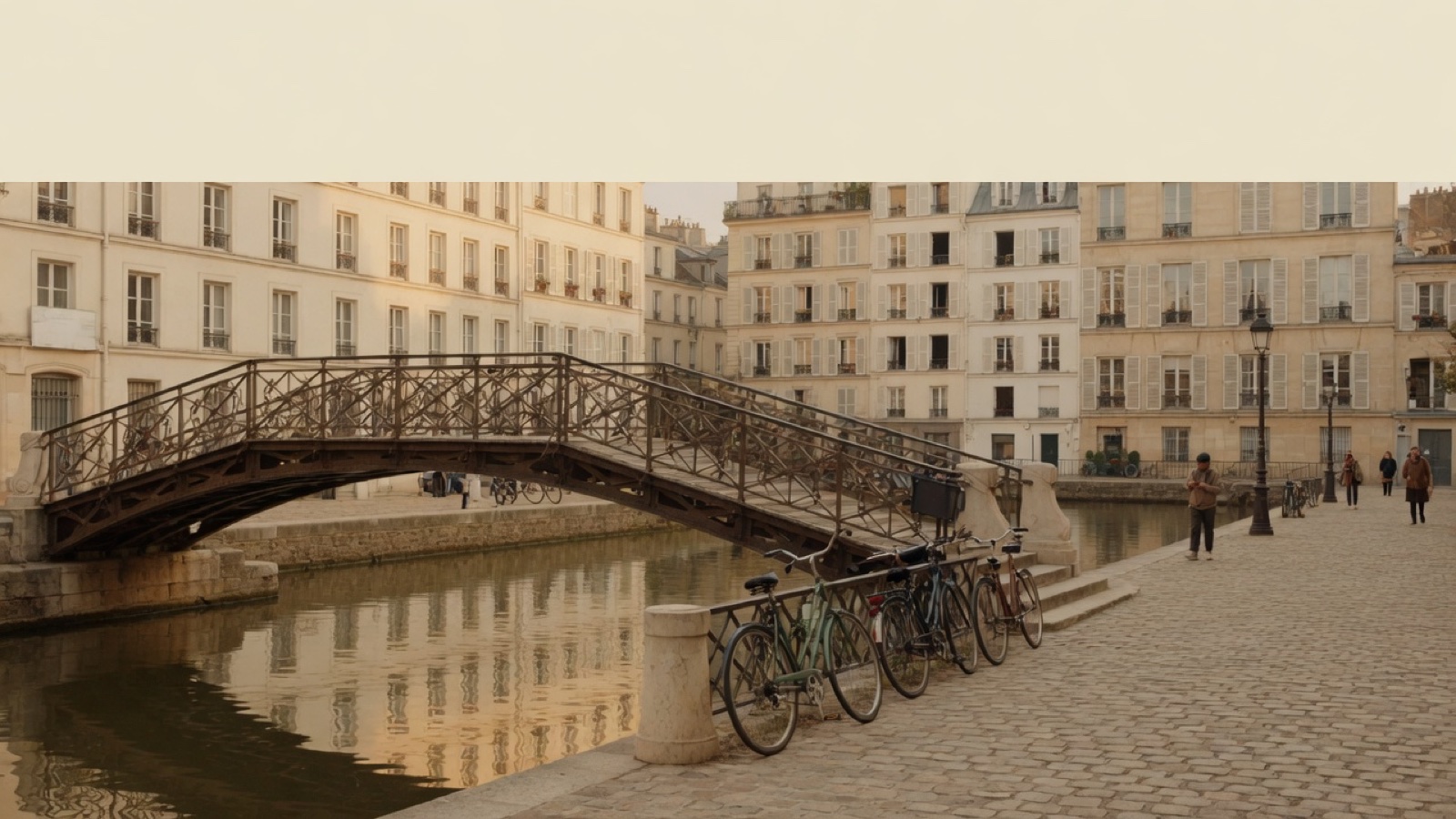 Iron footbridge over Canal Saint-Martin Paris