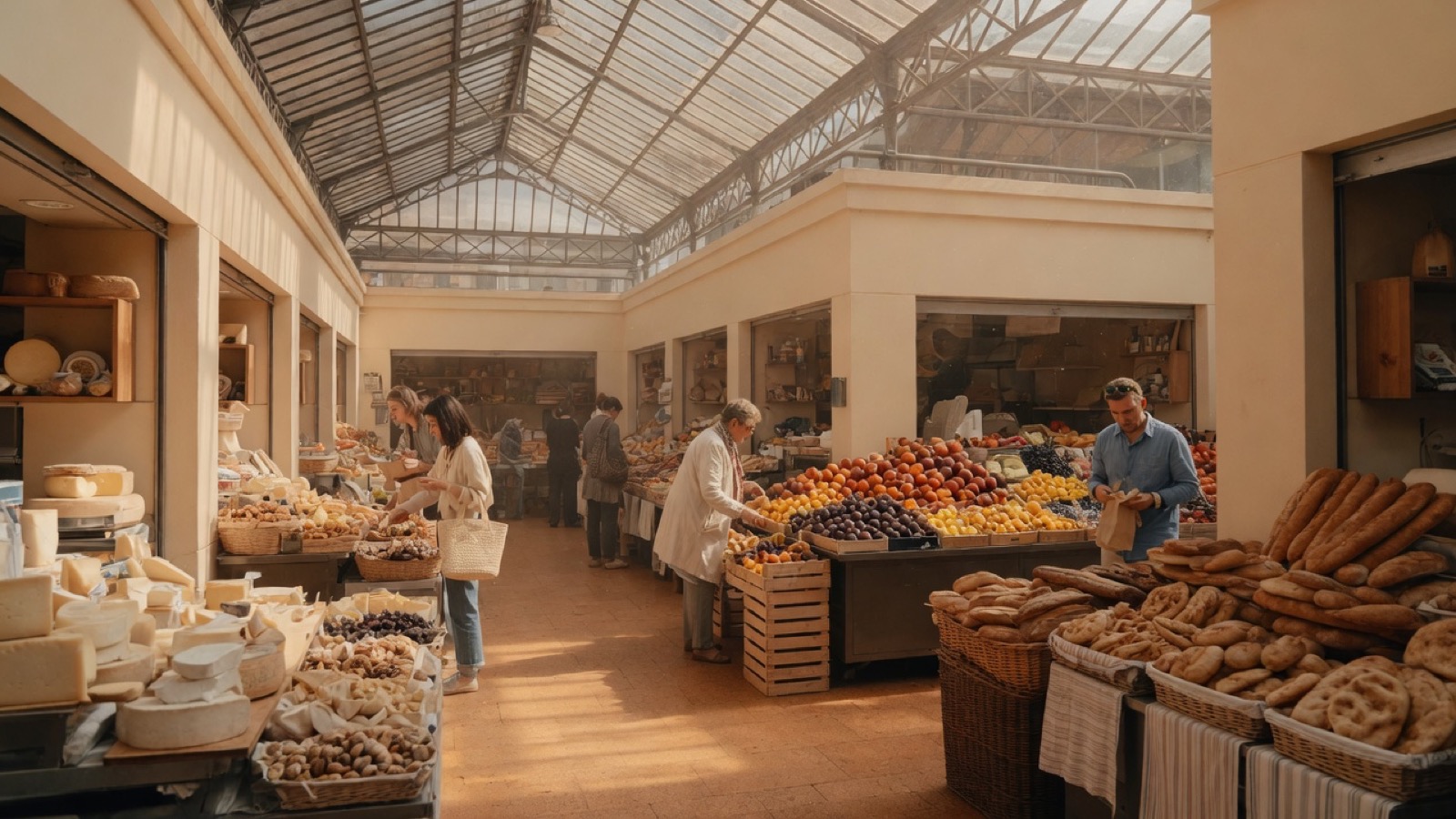 Soft Cork interior-mood of Testaccio market stalls Rome