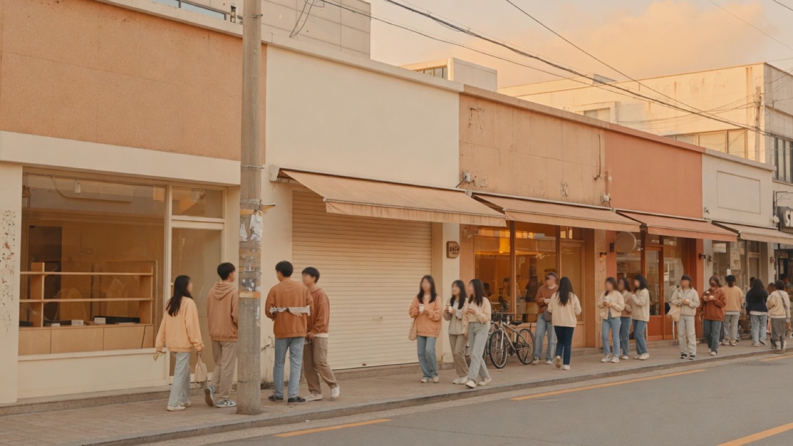 Soft Cork Hongdae street daylight Seoul
