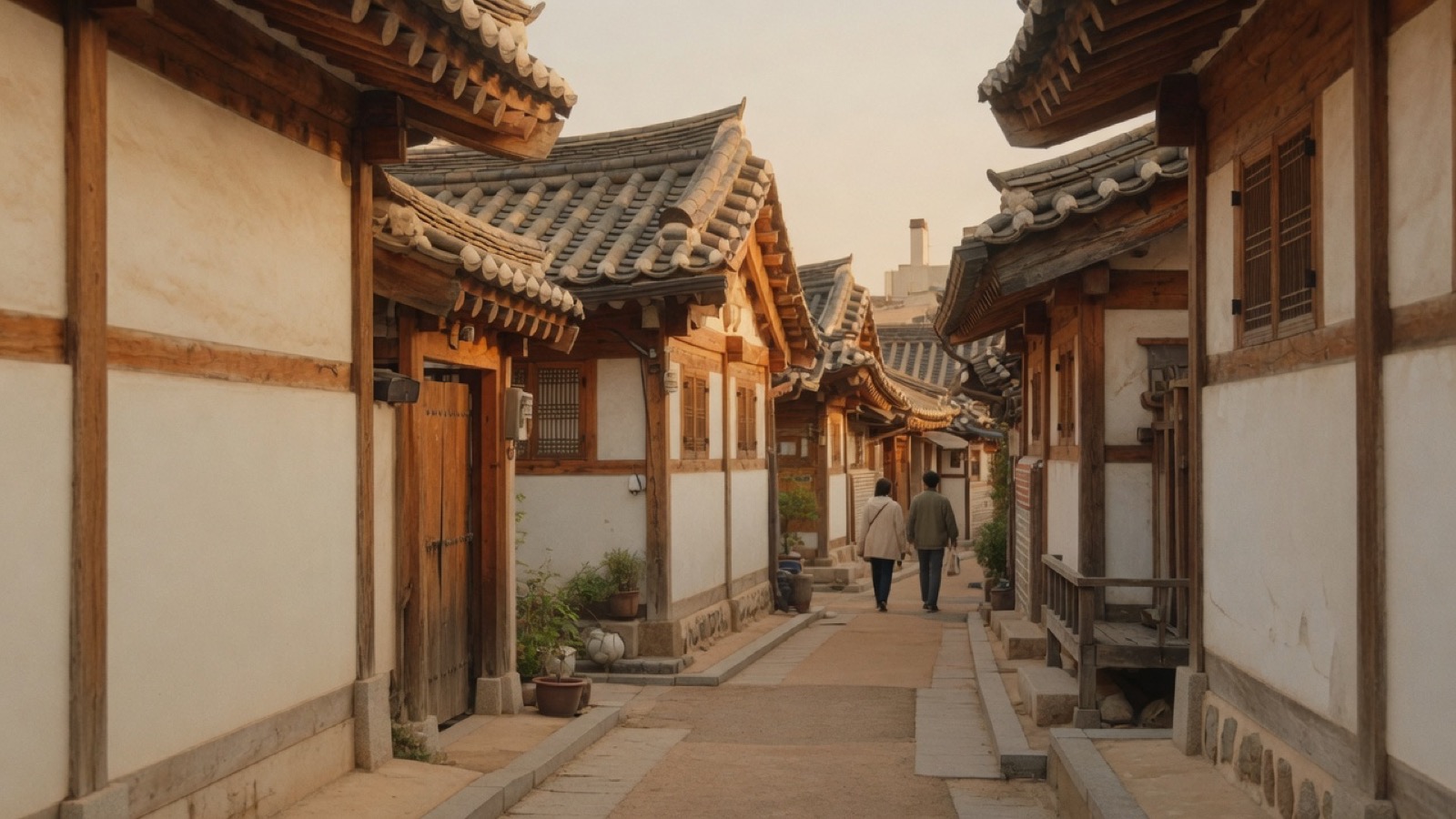 Soft Cork Ikseon-dong alley warm light Seoul