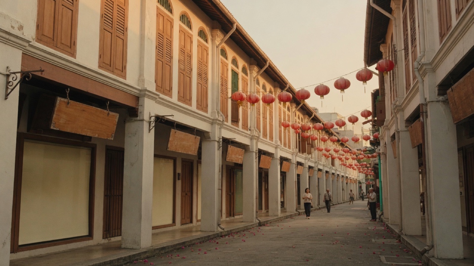 Chinatown shophouse lanes Singapore