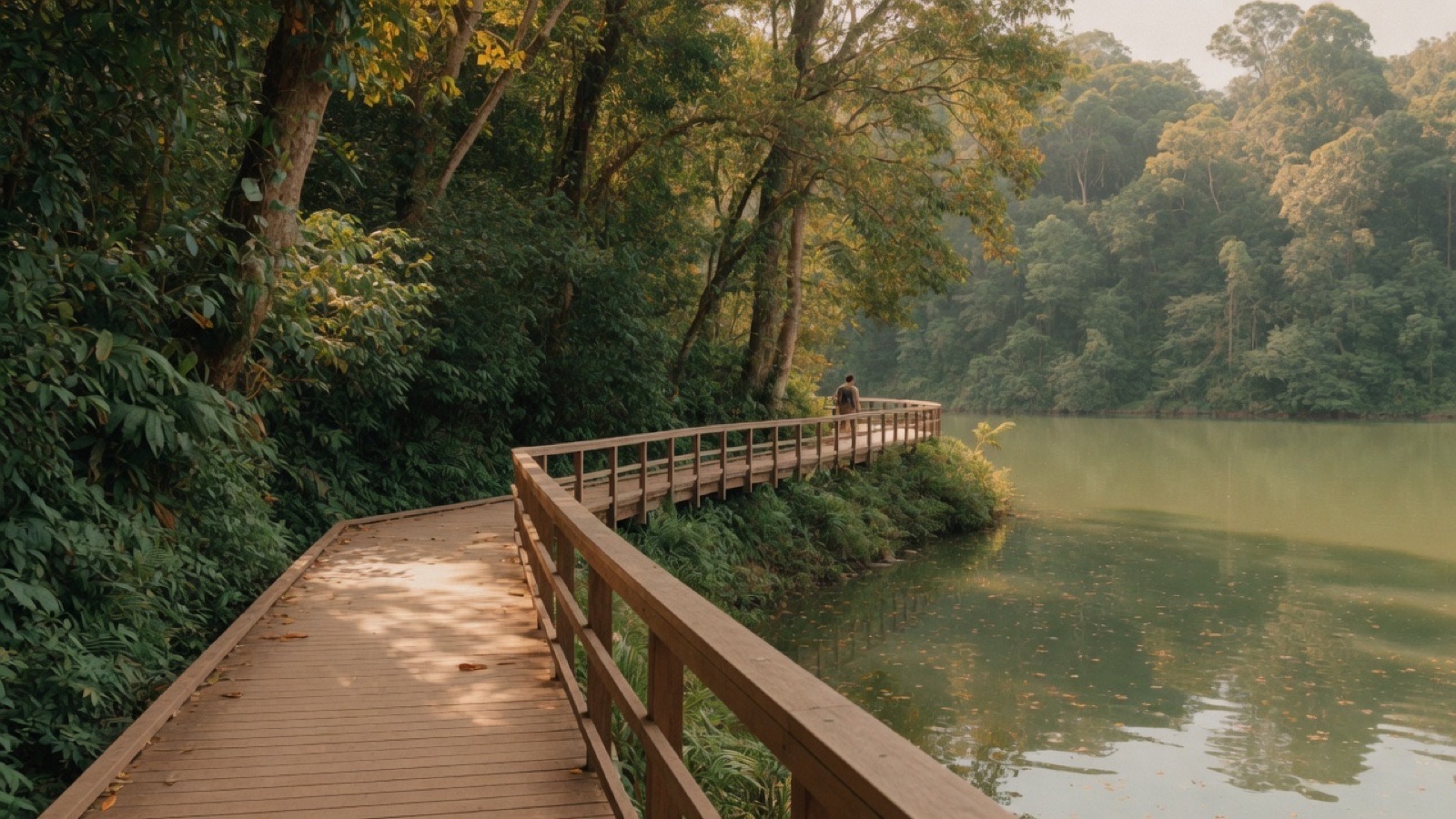 Reservoir boardwalk forest MacRitchie Singapore