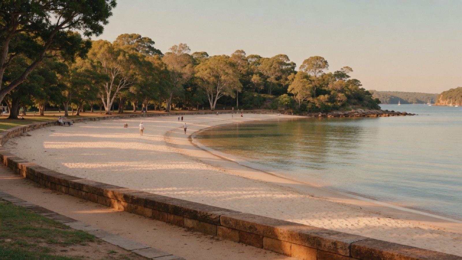 Balmoral Beach calm water and foreshore Sydney