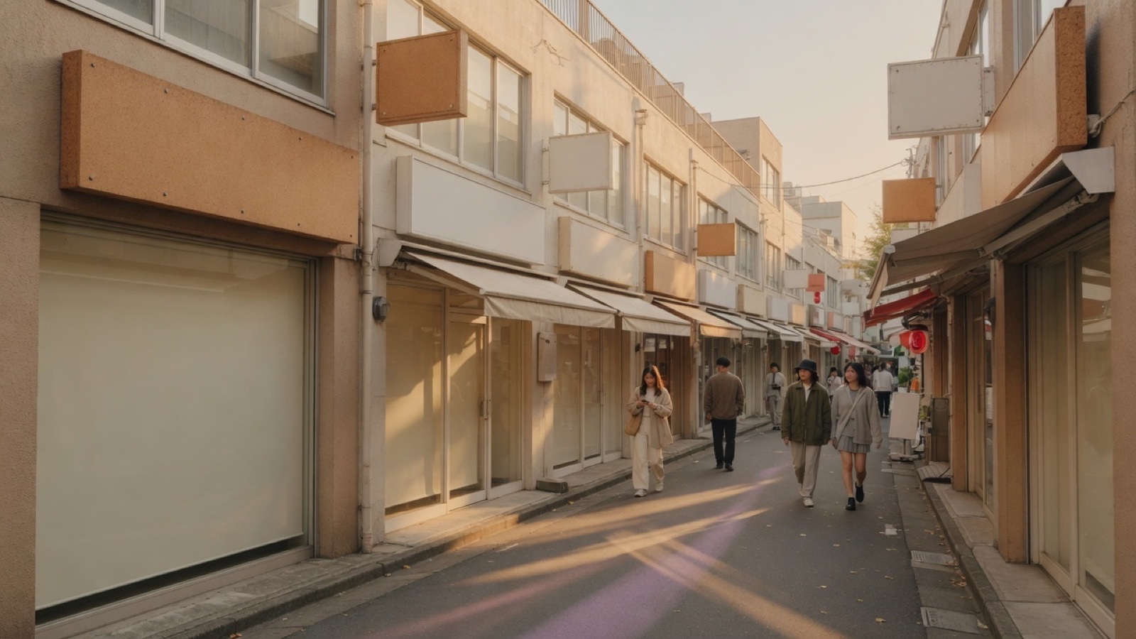 Narrow street with small shops Cat Street Tokyo