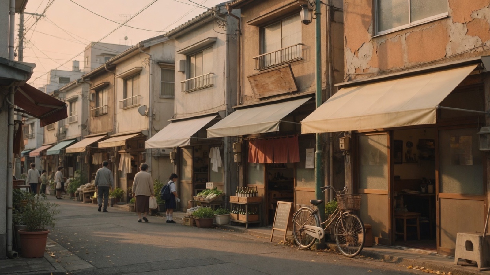 Narrow shopping street lanes Kōenji Tokyo