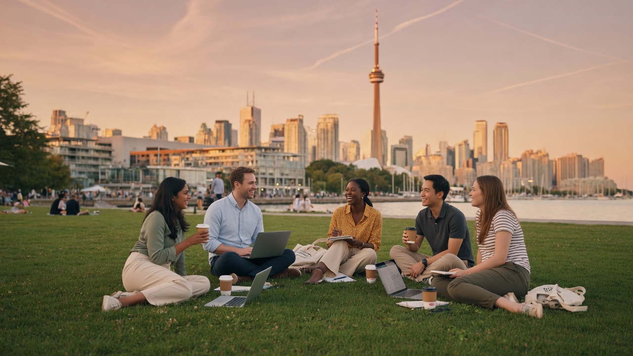 Soft Cork Toronto waterfront light for company group hangouts